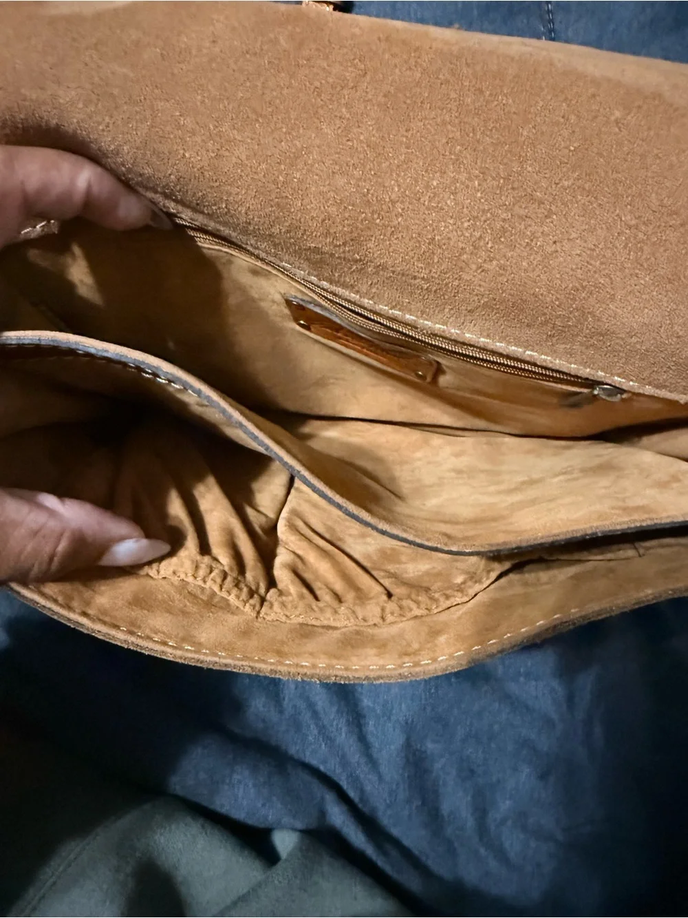 Patricia Nash Cognac Tan Leather Crossbody Satchel